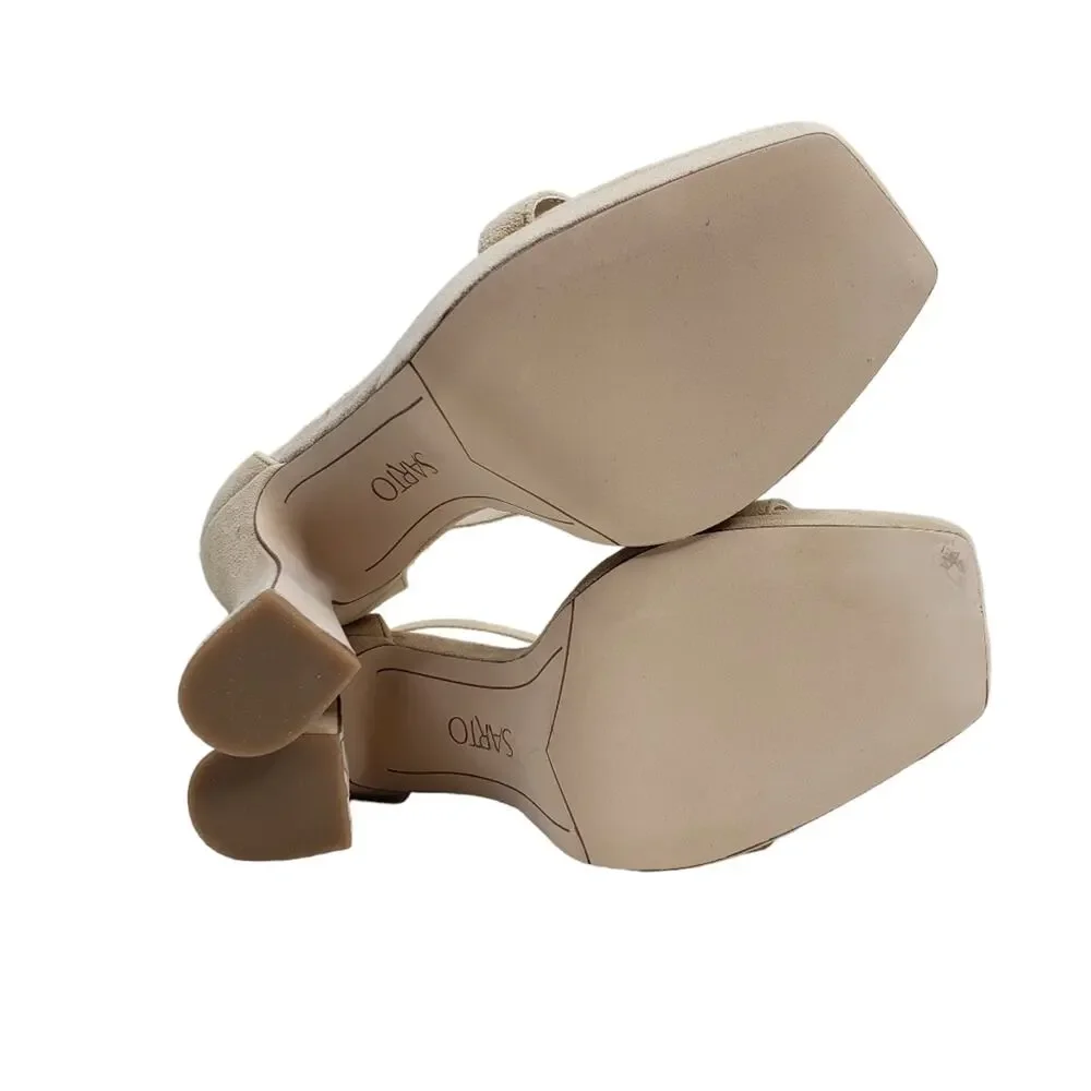 SARTO by Franco Sarto Womens 8.5 Dolores Ankle Strap Leather Sandal NEW